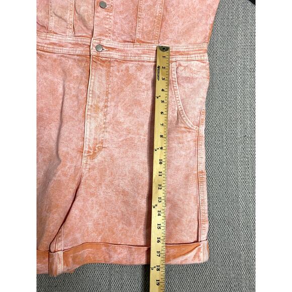 Lee Union-Alls Denim Romper Womens M Persimmon Short Acid Wash Modern Retro - Picture 14 of 16